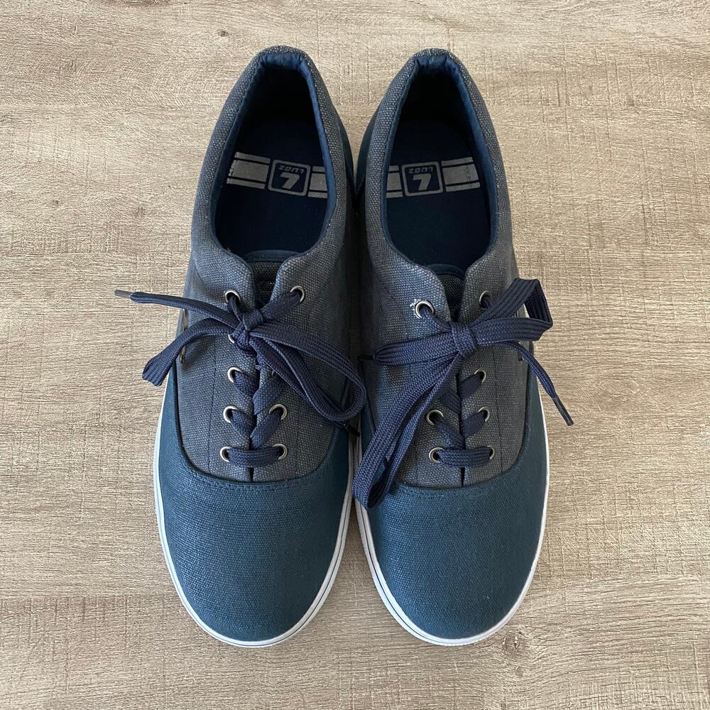 Lugz Mens Vet MM MVETMMC-411 Blue Canvas Low Top Lace Up Sneaker Shoes 10.5 - Picture 7 of 9